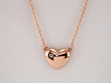 14K Rose Gold .01 CTW Natural Diamond Heart 16.5" Necklace
