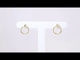 14K Yellow Circle Dangle Earrings