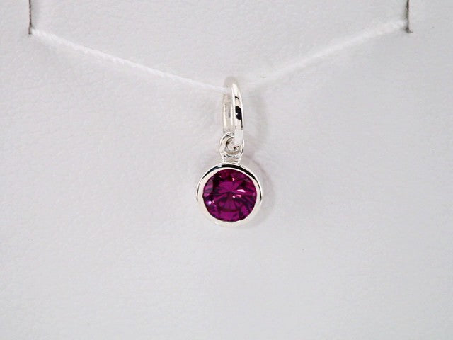 14K White Gold Posh Mommy® Imitation Alexandrite Charm/Pendant