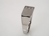 Sterling Silver 1/10 CTW Natural Diamond Signet Ring