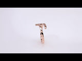 14K Rose Gold Engravable Sideways Cross Ring