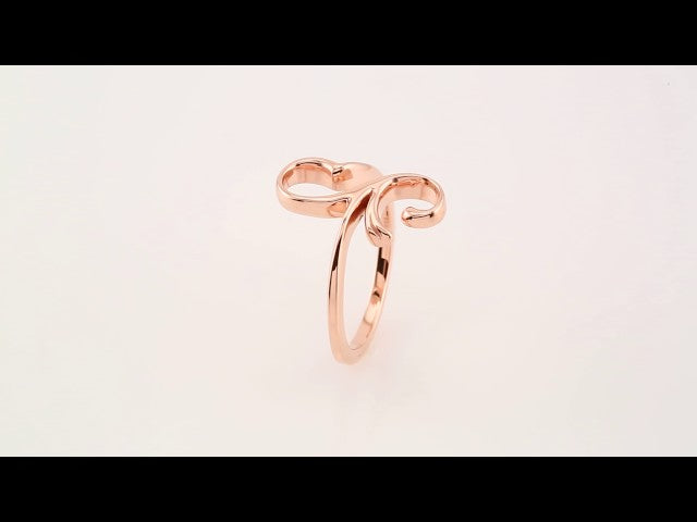 14K Rose Freeform Ring