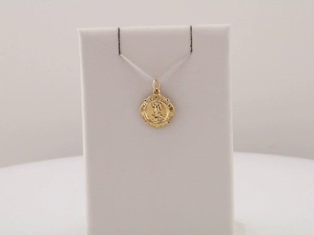 14K Yellow 12 mm St. Raphael Medal