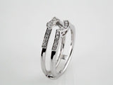 14K White 1/5 CTW Natural Diamond Ring Guard Size 7