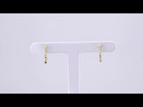 14K Yellow 3/8 CTW Natural Diamond Star Hoop Earrings