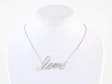 Sterling Silver .08 CTW Natural Diamond "Love" 18" Necklace
