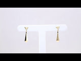 14K Yellow Geometric Dangle Earrings