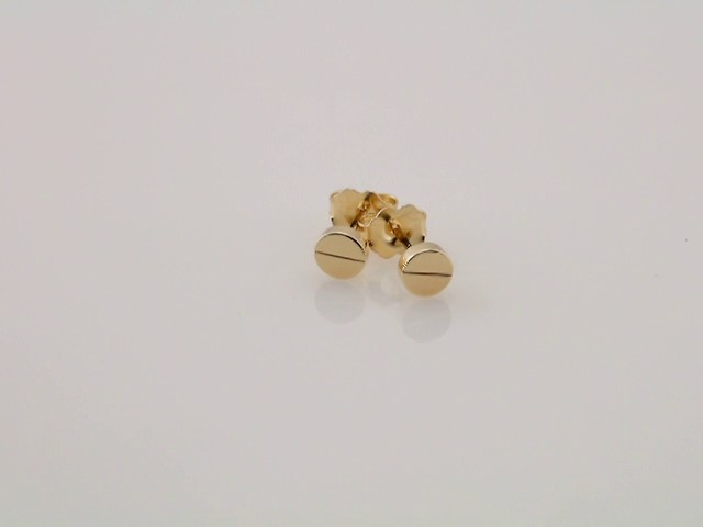 14K Yellow 4.9 mm Geometric Friction Closure Earrings