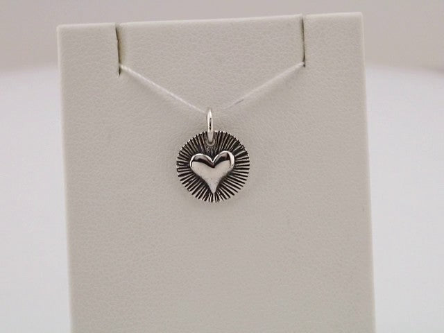 Sterling Silver Radiant Heart Charm