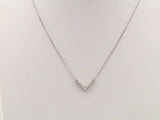 14K White 1/3 CTW Natural Diamond V 16-18" Necklace