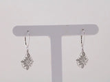 14K White 1/6 CTW Natural Diamond Granulated Filigree Earrings