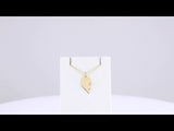 14K Yellow Gold 17x10 mm Right Broken Heart 16-18" Necklace