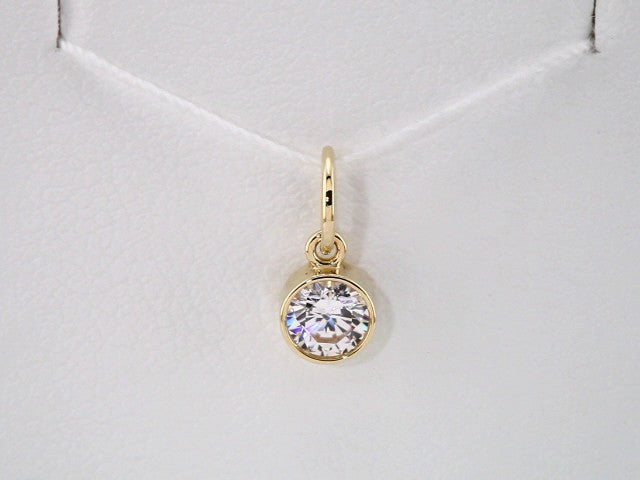 14K Yellow Gold Posh Mommy® Imitation Diamond Charm/Pendant