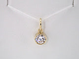 14K Yellow Gold Posh Mommy® Imitation Diamond Charm/Pendant
