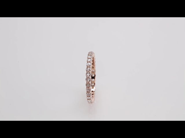 14K Rose 1/2 CTW Natural Diamond Eternity Band