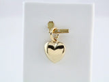 14K Yellow Gold Posh Mommy® Puffed Heart Charm/Pendant