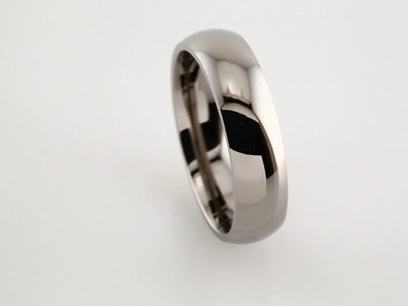 Titanium 6 mm Domed Polished Band