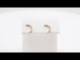 14K Yellow Gold 1/10 CTW Natural Diamond Crescent Moon Earrings