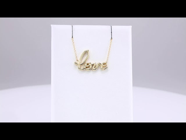 14K Yellow Love 18" Necklace