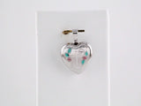 Sterling Silver Enamel Cross Heart Locket