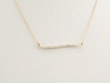 14K Yellow Gold 1/6 CTW Natural Diamond Bar 17.5" Necklace