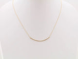 14K Yellow Curved Bar 20" Necklace