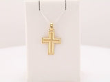 14K Yellow Gold 22.5x18 mm Cross Pendant