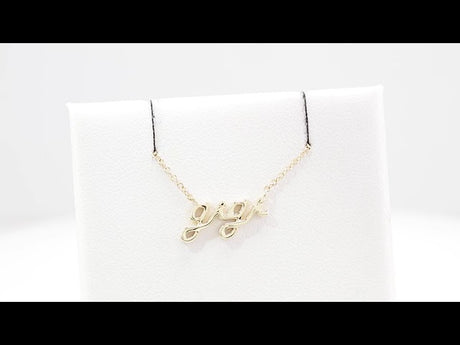 14K Yellow Lowercase Script Gigi 18" Necklace