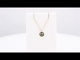 14K Yellow Peace Symbol 16-18" Necklace