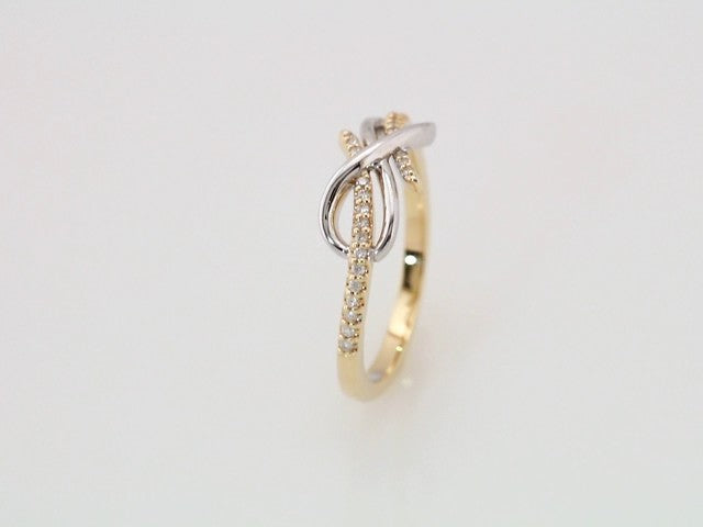 14K Yellow/White Gold 1/10 CTW Natural Diamond Infinity-Inspired Ring