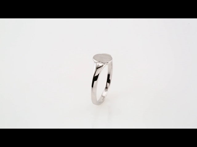 Sterling Silver Oval Signet Ring