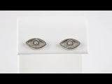 Sterling Silver Evil Eye Earrings