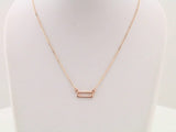 14K Yellow Rectangle Bar 16-18" Necklace