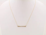 14K Yellow Gold 1/10 CTW Natural Diamond Bar 16-18" Necklace
