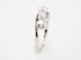 14K White Gold 1 CTW Lab-Grown Diamond Three-Stone Ring