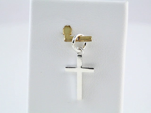 14K White Posh Mommy® Cross Charm