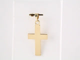 14K Yellow Gold Engravable Cross Pendant