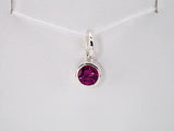 14K White Gold Posh Mommy® Imitation Alexandrite Charm/Pendant