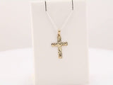 14K Yellow Gold 20.5x15 mm Cross Pendant  