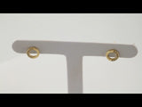 14K Yellow Gold .07 CTW Natural Diamond Circle Earrings  
