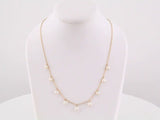 14K Yellow Cultured White Freshwater Pearl 18" Necklace