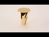 14K Yellow Gold Oval Signet Ring