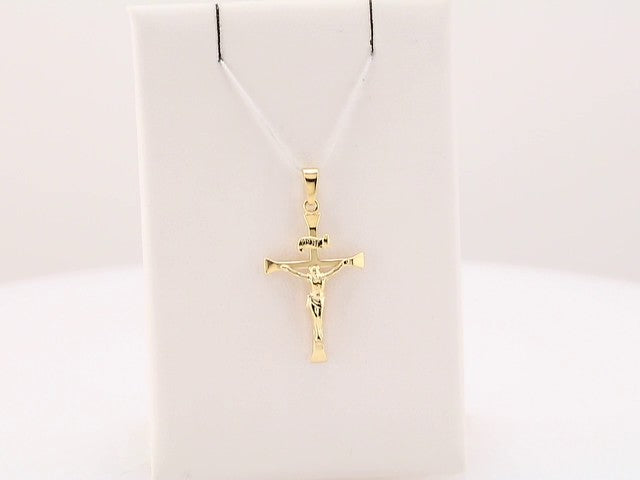 14K Yellow 24.5x16 mm Crucifix Pendant