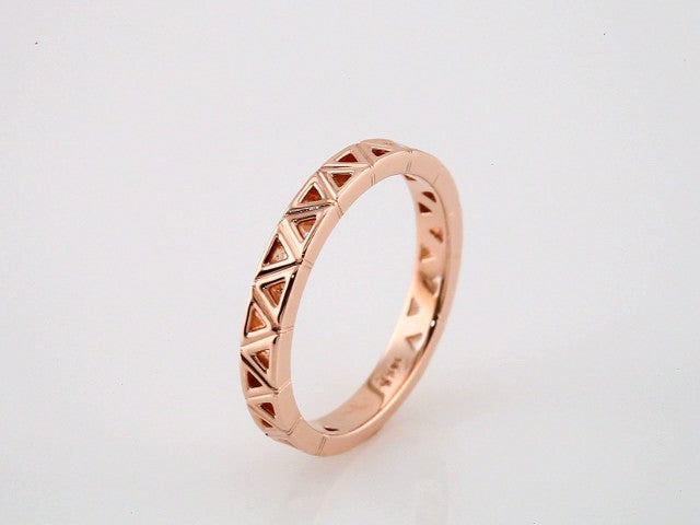 14K Rose Stackable Geometric Ring