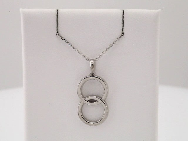 Sterling Silver Interlocking Circle 16-18" Necklace