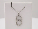 Sterling Silver Interlocking Circle 16-18" Necklace