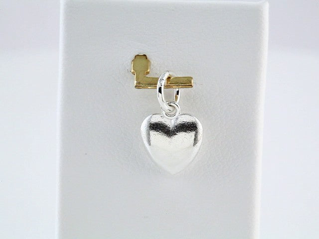 Sterling Silver Posh Mommy® Puffed Heart Charm/Pendant