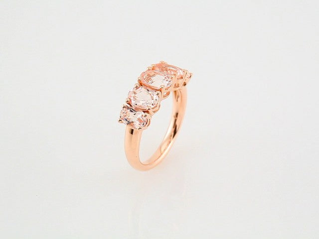 14K Rose Natural Pink Morganite Ring