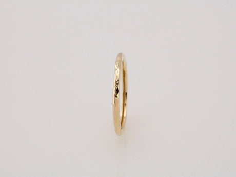 14K Yellow Gold 1.6 mm Hammered Stackable Ring Size 6