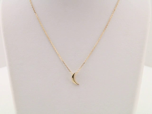 14K Yellow Crescent 16-18" Necklace